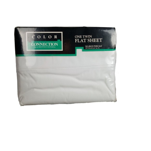 VINTAGE COLOR CONNECTION WESTPOINT White PEPPERELL TWIN XL TWIN SHEET 66X96 - Picture 1 of 8